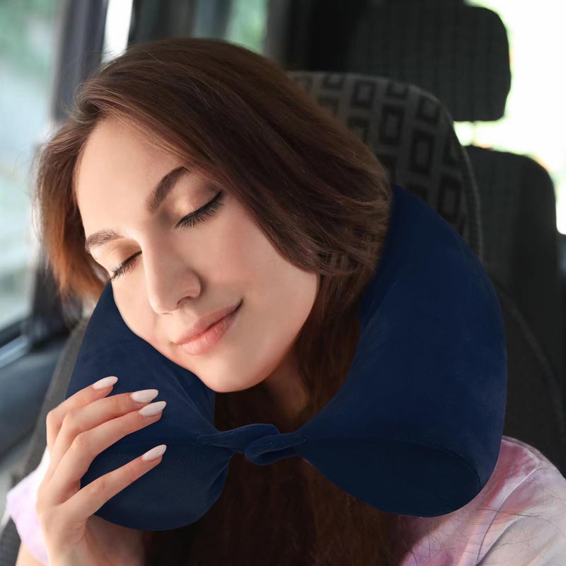 PG6 Twist Memory Foam Travel Pillow for Neck, Chin, Lumbar and Leg Support-for Travling on Airplane, Train, Bus or at Home-Adjustable, Bendable Roll Pillow with Washable Soft Cover - Image 5